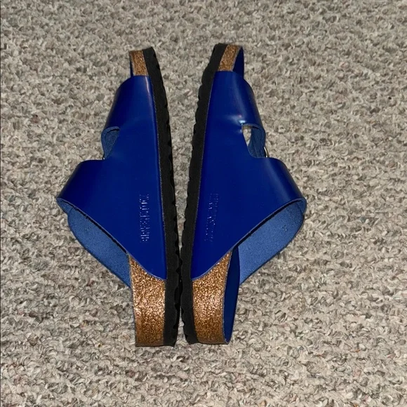 Birkenstock Navy Double Buckle Sandals - Picture 2 of 4